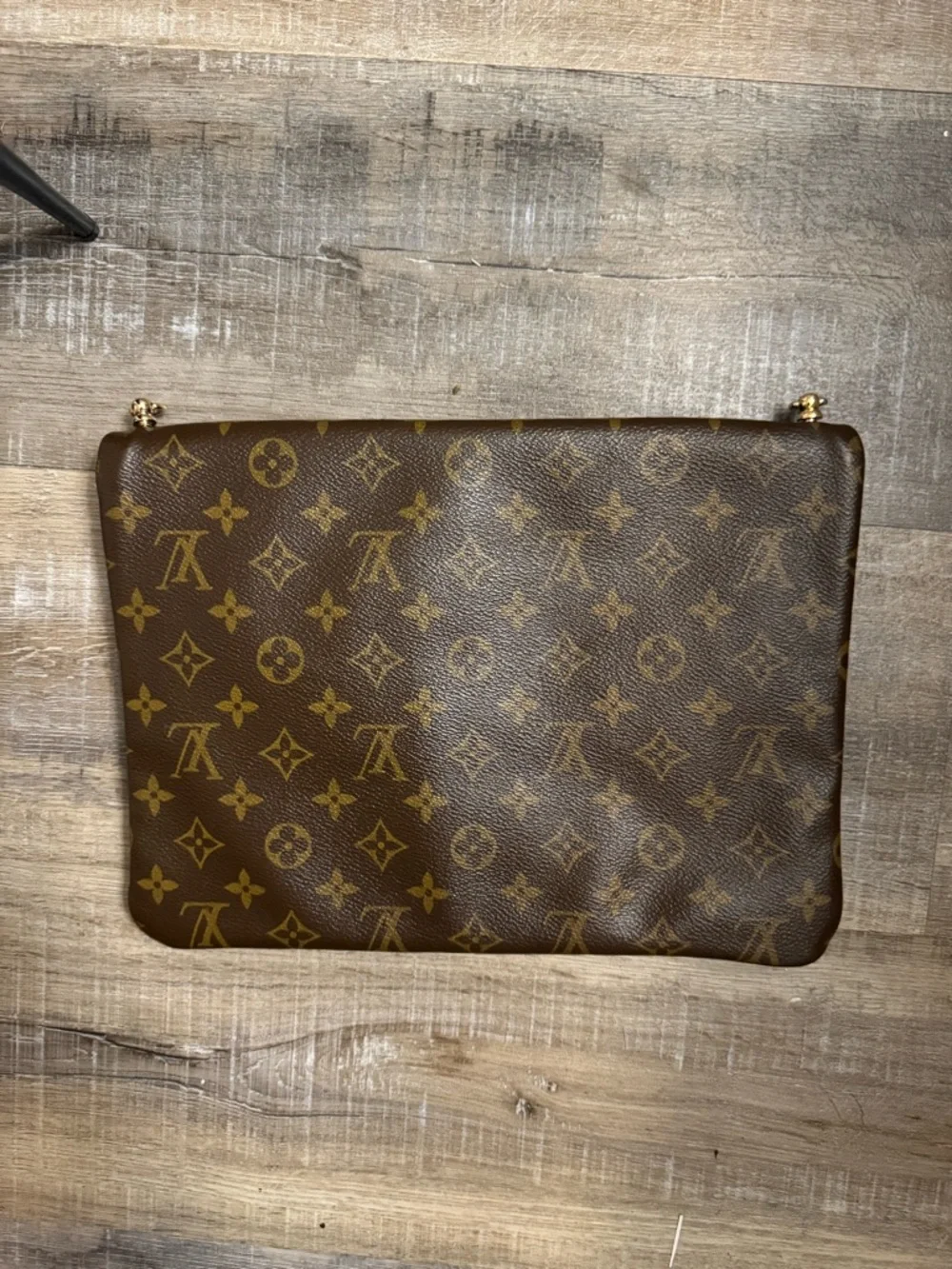 Louis Vuitton Monogram Clutch Vintage LV Pochette Bag No Strap - Picture 2 of 10